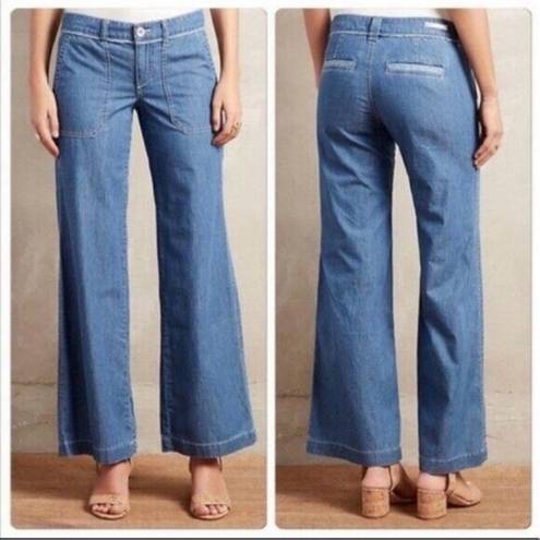 Anthropologie  Pilcro And The Letterpress Wide Leg Jeans Size 4 New With Tags