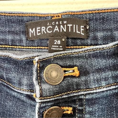 J.Crew  Mercantile High Rise Button Fly Skinny Jeans Size 28