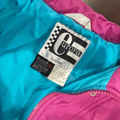 One Piece Rare Vintage Europa  Snowsuit Ski Suit for Women in Pink Size 10