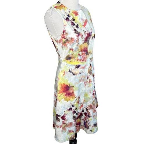 Hunter Bell Anthropologie‎  New York Kukka Tea Sleeveless Watercolor Dress Size 4