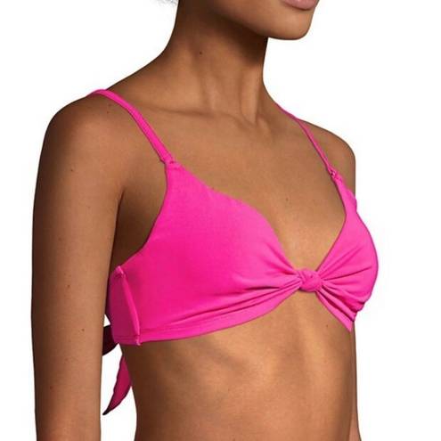 Robin Piccone NEW  Olivia Knotted Bikini Top in Fuchsia Pink Size Small