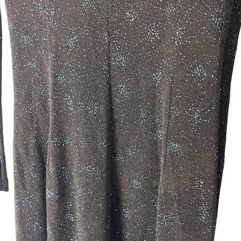 Jessica Howard Vintage  Sparkly Wrap Style Chocolate Brown Evening Dress Gown