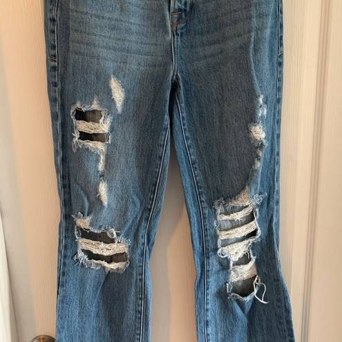 Good American Women’s 0/25  Good Boy Blue194 Distressed Boyfriend Jeans