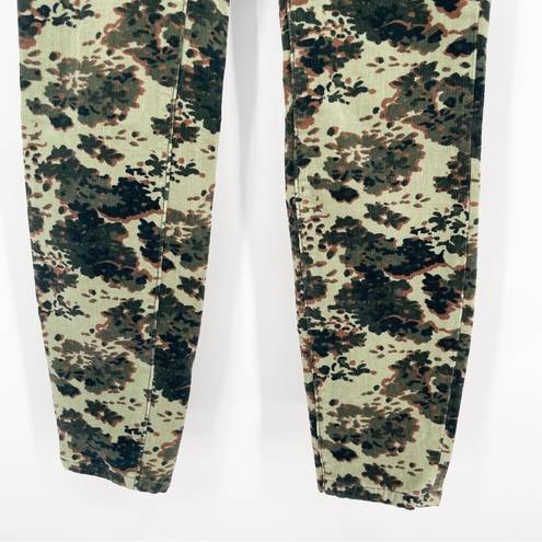 Pilcro  High Rise Skinny Camo Corduroy Pants Button Fly Green Size 27