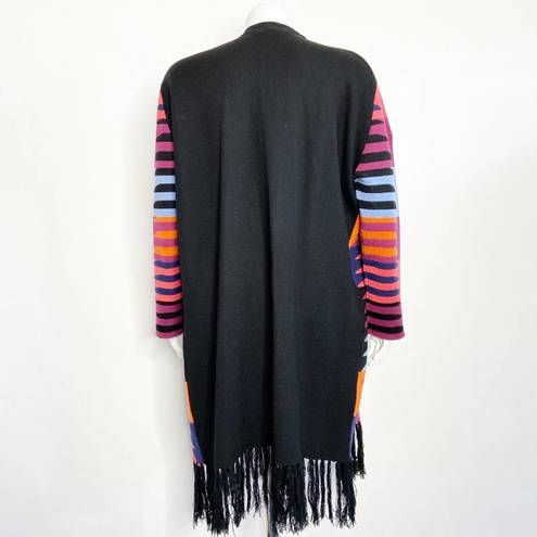 Mara Hoffman  Striped Fringe Cardigan Knit