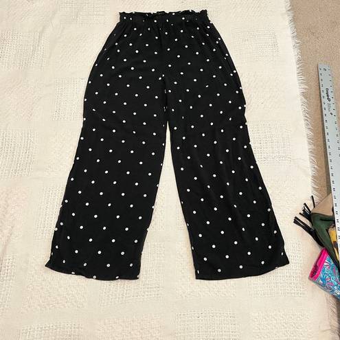 Aeropostale  polka dot pull on wide leg flowy pants P3 4976