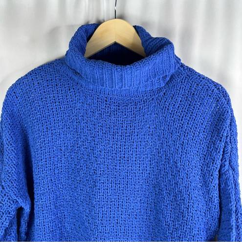 The Moon  & Madison | Blue Chenille Turtleneck Sweater XS