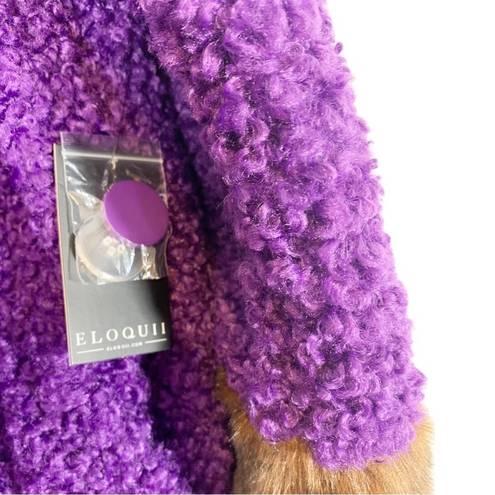 Eloquii  Bouncle Sherpa Teddy Coat Size 18/20 NWT Purple