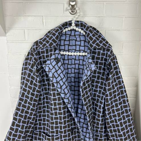 W By Worth Worth Reversible 100% Wool Plaid Coat Size S