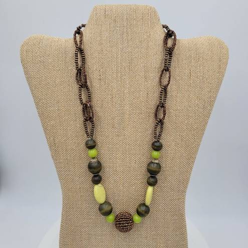 Coldwater Creek Vintage  Beaded Stone Necklace Chunky Boho Fashion Accessories