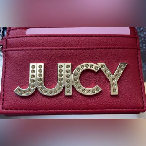 Juicy Couture red & gold cardholder