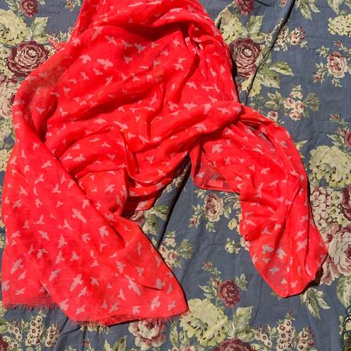 Dove Neon orange pink white  fashion scarf