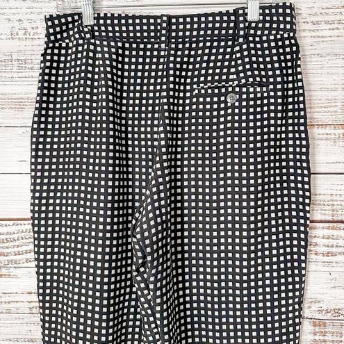 Equipment  Bergen 100% Silk Checkered Cropped Pants, EUC, Size 6, MSRP $340