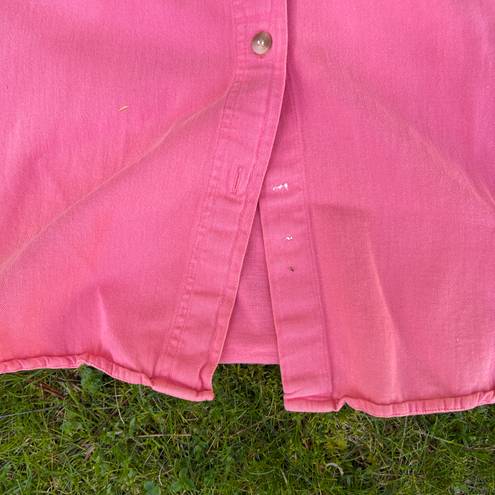 American Vintage Vintage Keren Hart coral pink cotton casual button up shirt - size medium