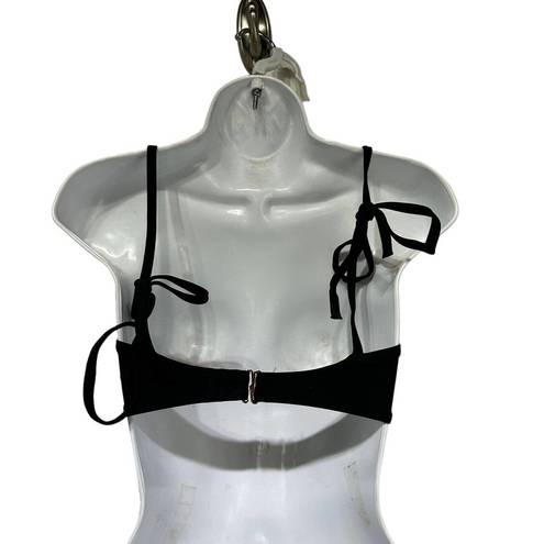 Chelsea28  black tie strap swim top XS