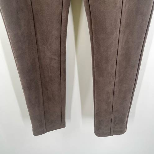 Andrew Marc  Faux Suede Leggings Size Small Taupe Spandex Vegan Stretch Casual