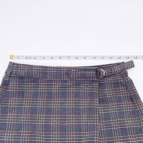 American Eagle  Super Stretch Hi-Rise Skort Wrap Front Mini Skirt Plaid Size 2