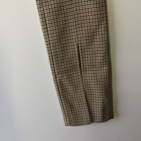 ALC Frank ALC edwin glen checkered high rise slit hem dressy pants Brown