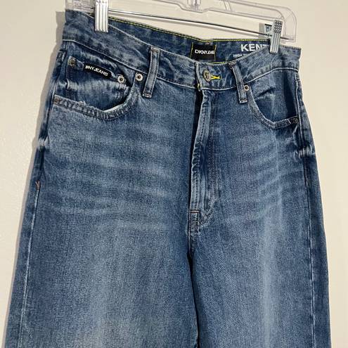 DKNY Kent High Rise Straight Leg Jean w/ Raw Hem Size 29/8