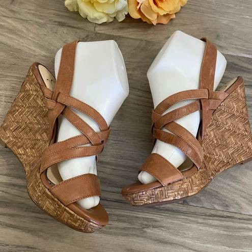 Jessica Simpson  brown wedges size 7.5