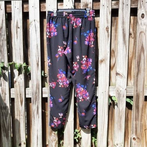 Coldwater Creek  Natural Fit Floral Casual Joggers Comfy Pants Size M 10-12