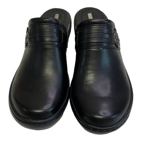 Clarks NWOB Clark Delana Hayden Black Leather Mule Clogs Size 6