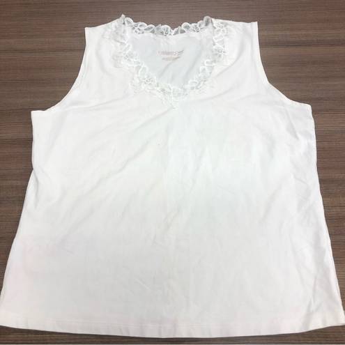 Coldwater Creek  White Lace Tank