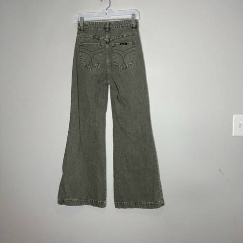 Rolla's Rolla’s Eastcoast Flare Denim Green High Rise Jeans Size 25