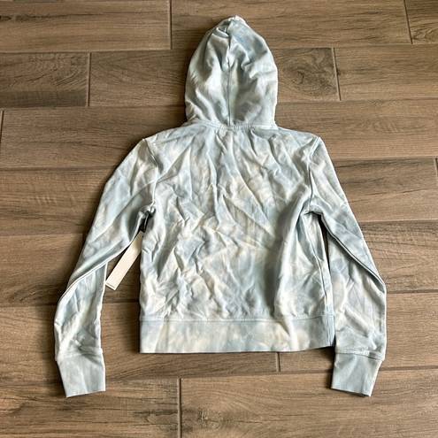 Good American  blue tie dye hoodie