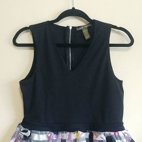 Brat Star  Black Multicolored Dress Sz Large