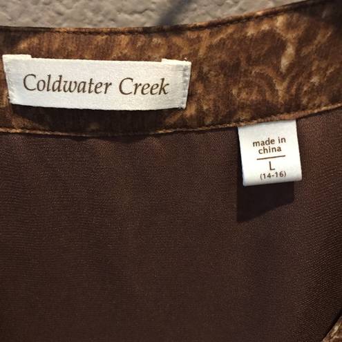 Coldwater Creek  brown blouse