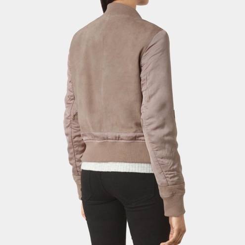 All Saints | Craddock Suede Bomber Jacket Size 00