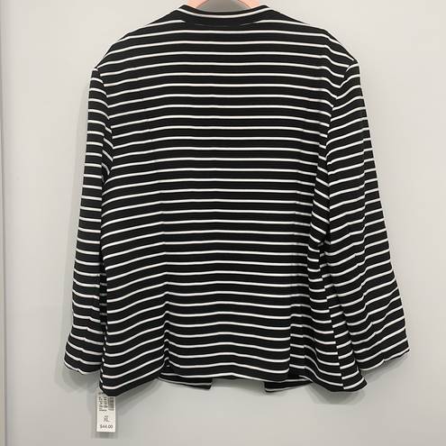 Dress Barn  Black and White Striped Jacket