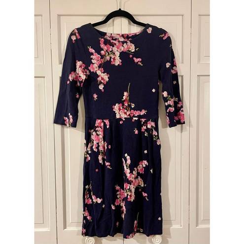 Blossom Joules Beth navy floral cherry  sheath dress