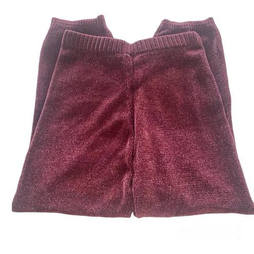 Lulus Weekend Chiller Plum Purple Chenille Knit Lounge Joggers