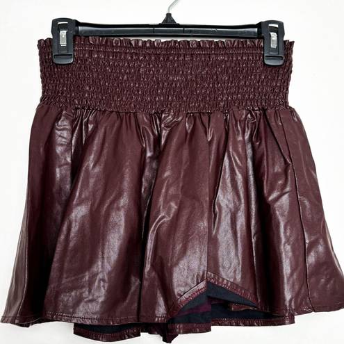 Karlie Faux Leather High Waisted Skort Size Small