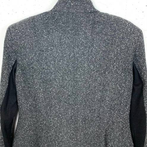 Elizabeth and James  Womens Wool Speckled Victor Blazer Jacket Asymmetrical Gray 6