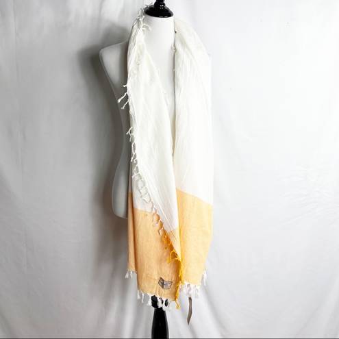 Scotch & Soda SCOTH & SODA Big Striped Orange/White Scarf NWT