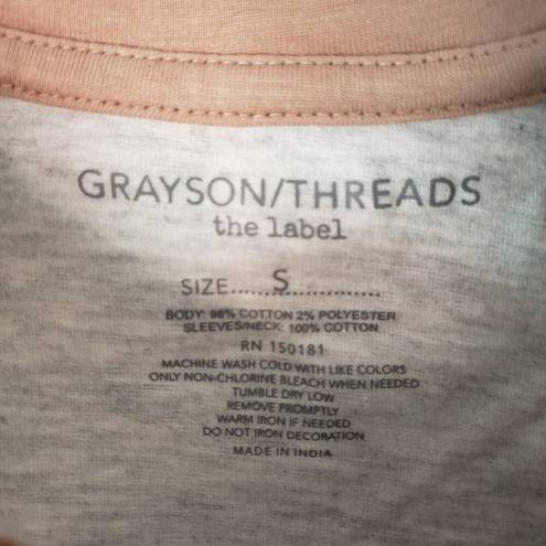 Grayson Threads  Raglan Women's Small Athletic Heather Cropped Teddy Bear TShirt
