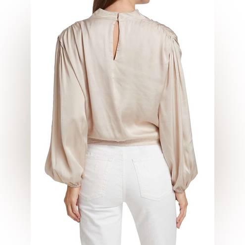 ASTR NWT  THE LABEL Meilani Mockneck Top in Champagne