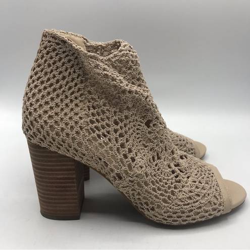 Jessica Simpson  Size 8 Rianne Crotchet Cream Booties Shoes