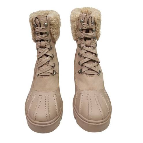 Splendid  Mikayla Faux Fur-Lined & Trim Combat Boots