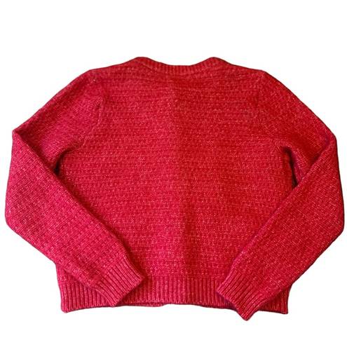 Loft  Stitchy Red  Sweater Jacket | Size  Large