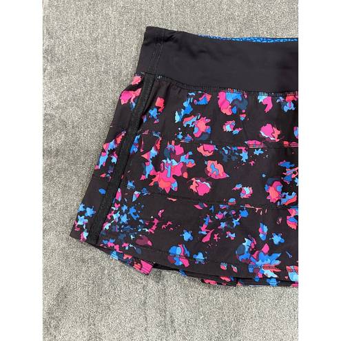 Lululemon  Black Pace Rival Mid Rise Tennis Skirt Dandy Digie Multi Black Size 6