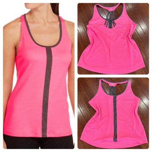 Avia Avía pink and gray cross back active tank size large