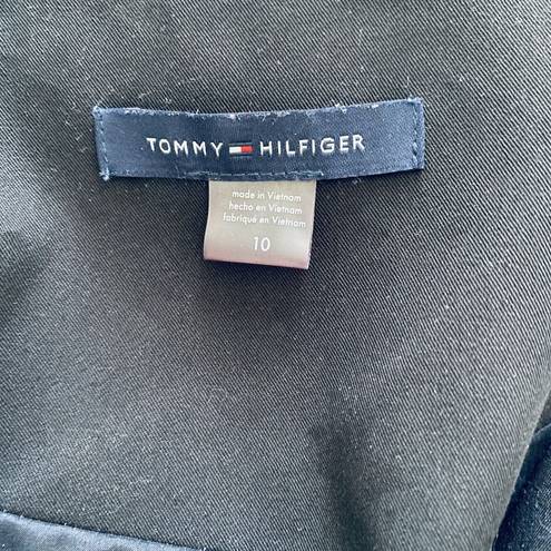 Tommy Hilfiger  Blue Black Button Snap Front Tweed Suit Jacket Blazer Jacket 10