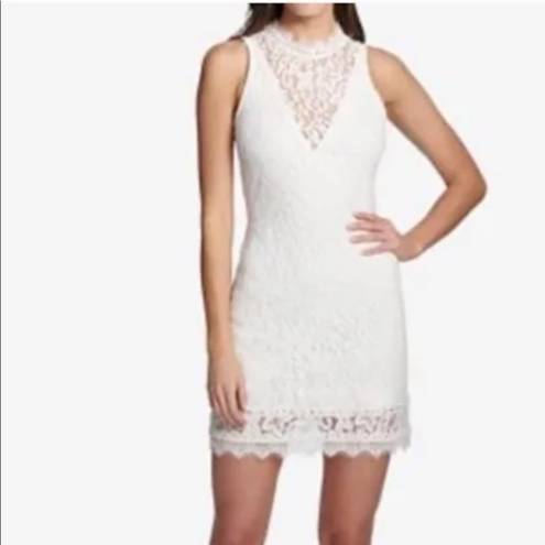 Kensie  Women’s White Lace Sleeveless Dress Size 14 NEW