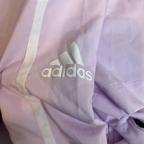 Adidas  Extra Large XL Lavender Windbreaker Jacket Back Vent Zipper Bomber Purple