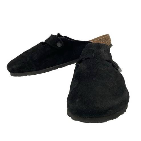 Birkenstock  Boston Black 41 Suede Slip On Clog unisex M 8/8.5- W 10/10.5