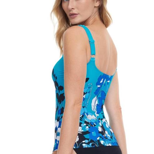 Gottex New!  Floral Art Round Neck Tankini Top